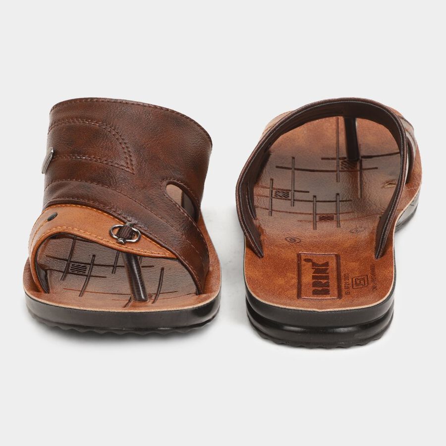 Mens Floater Sandals, Brown, large image number null