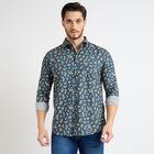 Men's 100% Cotton Casual Shirt, Navy Blue, small image number null