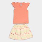 Infants' Cotton Skirt Top, Peach, small image number null