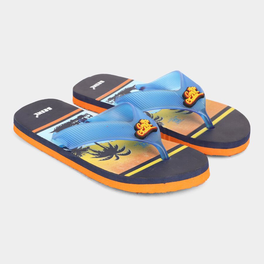 Kids Printed Flip Flops, नेवी ब्लू, large image number null