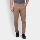 Men's Slim Fit Casual Trousers, खाकी, small image number null