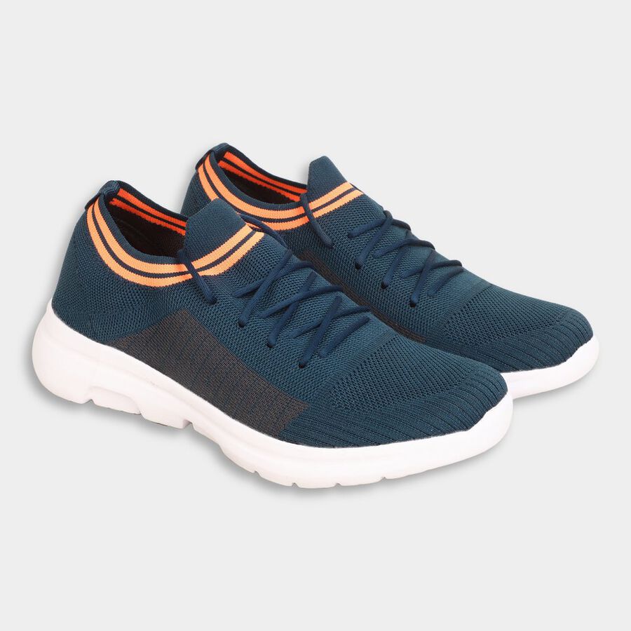Mens Athleisure Sports Shoes, Teal Blue, large image number null