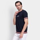 Men's Round Neck Half Sleeves T-Shirt, Navy Blue, small image number null