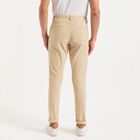 Men's 100% Cotton Slim Fit Casual Trousers, Beige, small image number null