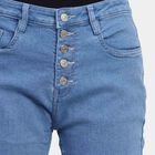 Basic Wash High Rise Boot Cut Jeans, Mid Blue, small image number null