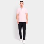 Men's Cotton Collared Half Sleeves T-Shirt, Pink, small image number null