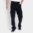 Men's 100% Cotton Jeans, Black, small image number null