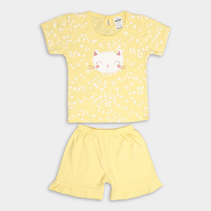 Infants' Cotton Short Set, Yellow, large image number null