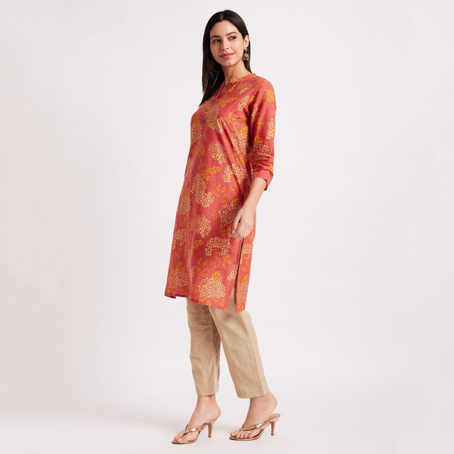 Ladies' Kurta, Orange, large image number null