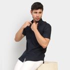 Men's 100% Cotton Casual Shirt, Navy Blue, small image number null