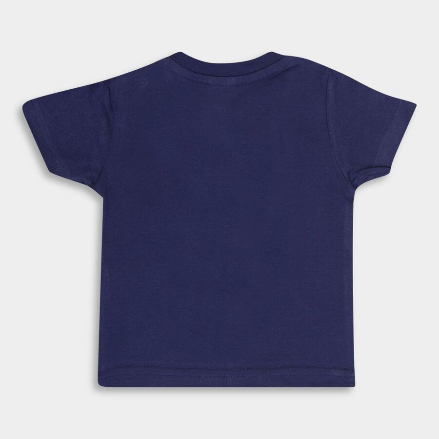 Infants' Cotton T-Shirt, नेवी ब्लू, large image number null