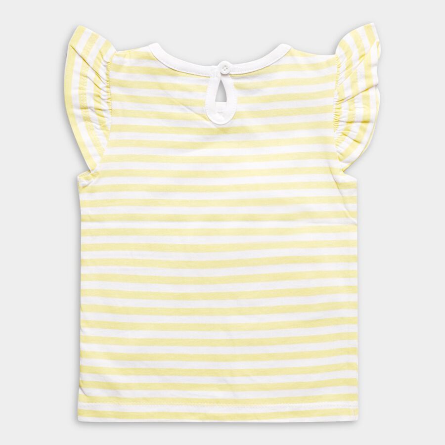 Infants' Cotton T-Shirt, पीला, large image number null