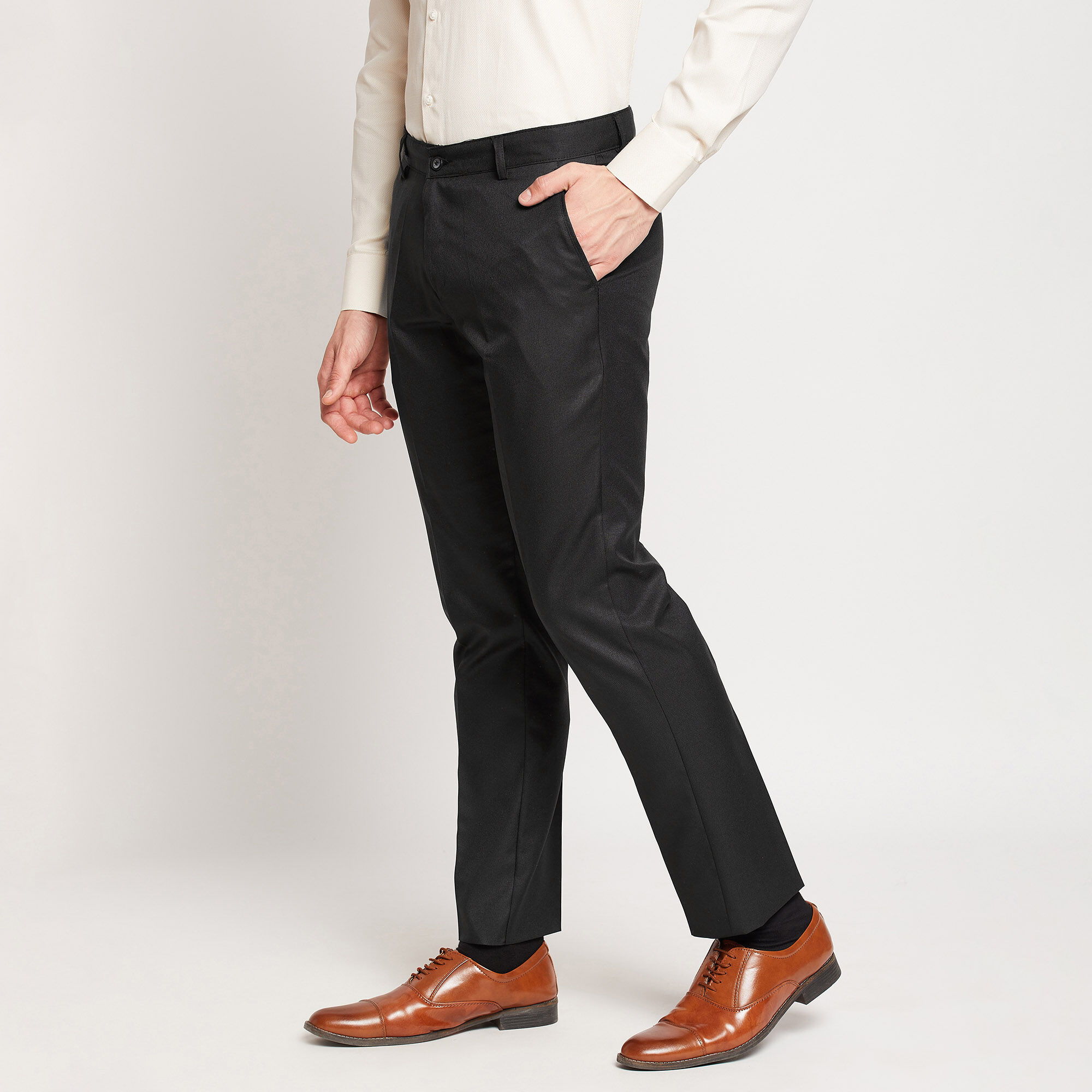 Buy Raymond Black Slim Fit Trousers for Men Online  Tata CLiQ