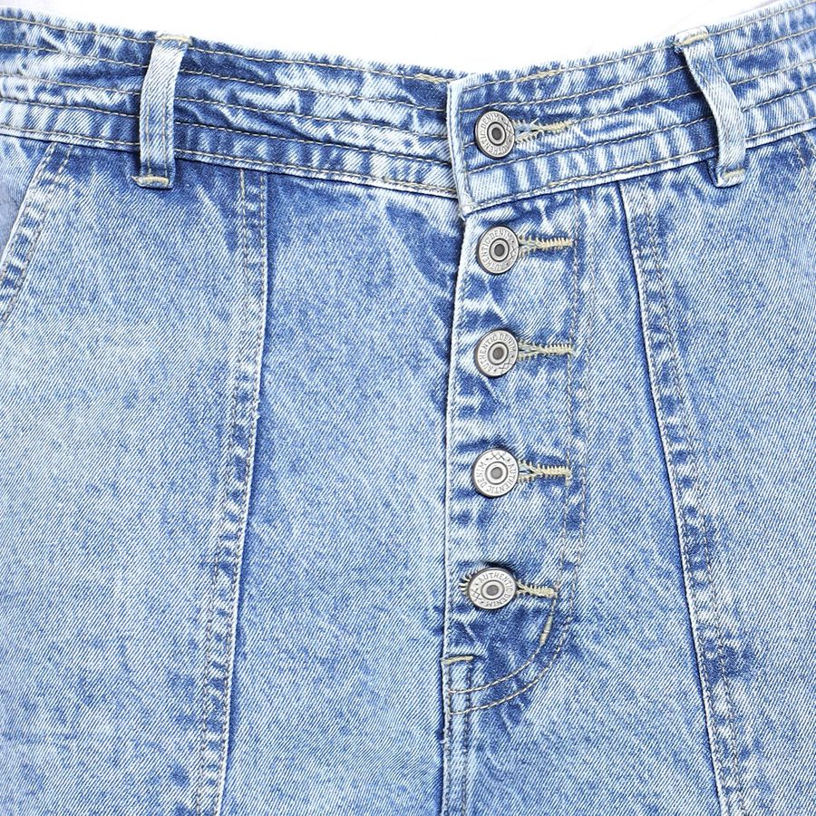 Ladies' 100% Cotton Jeans, Mid Blue, large image number null