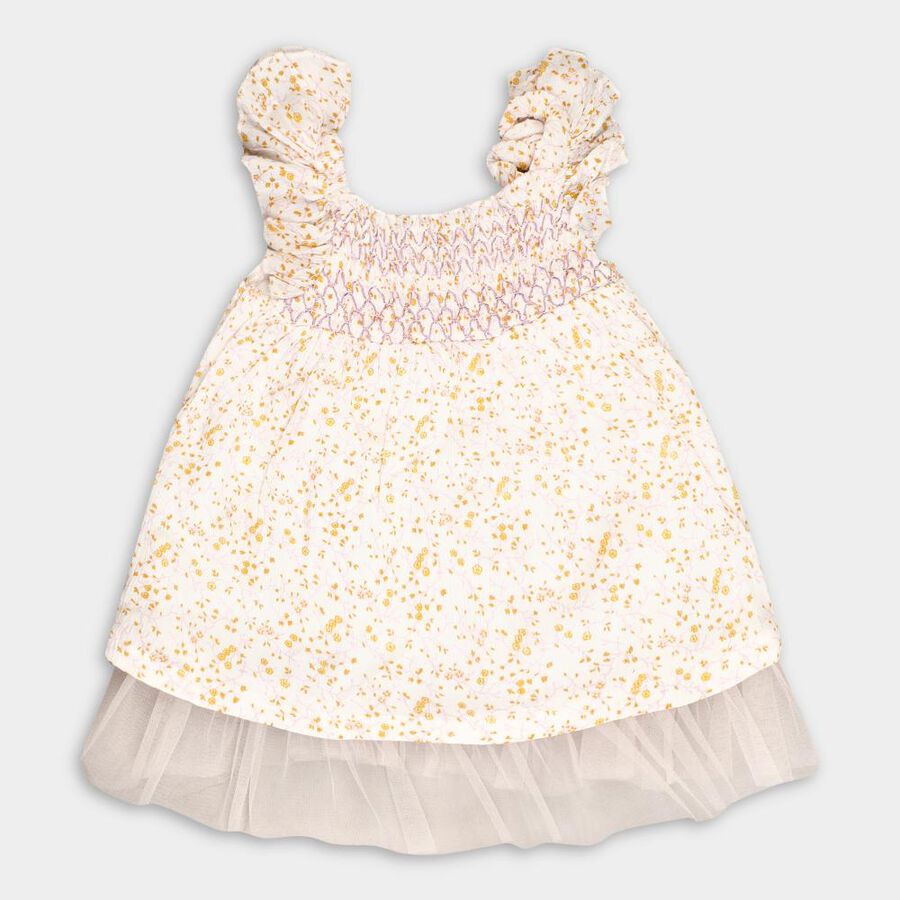 Infants' Frock, Off White, large image number null