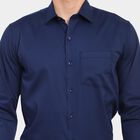 Men's Cotton Formal Shirt, Navy Blue, small image number null