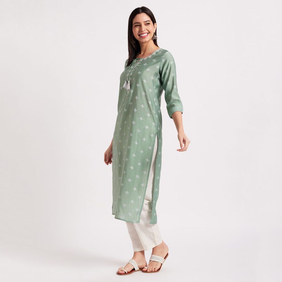 Ladies' Kurta, Light Green, large image number null