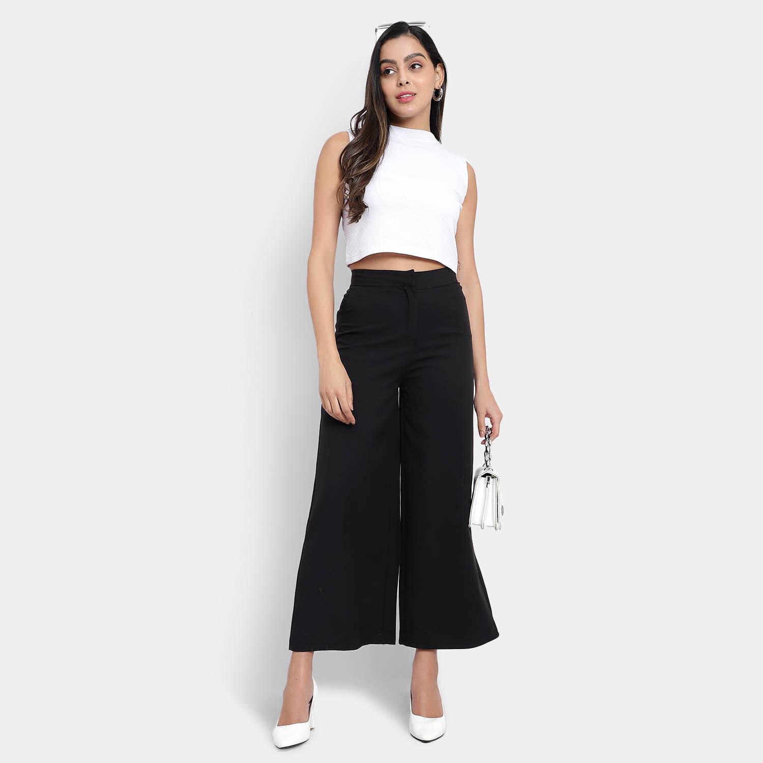 Buy Uterque Women's Palazzo Trousers With Buttons. 0104/253 (X-Large)  Online at desertcartINDIA