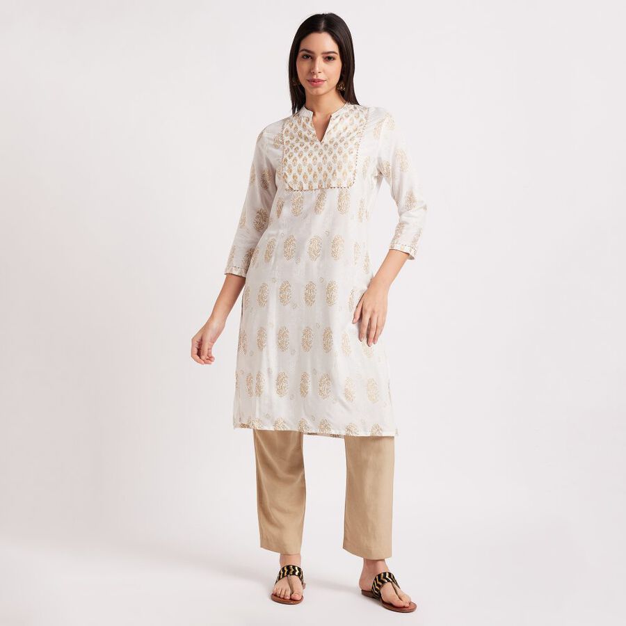 Ladies' Kurta, White, large image number null