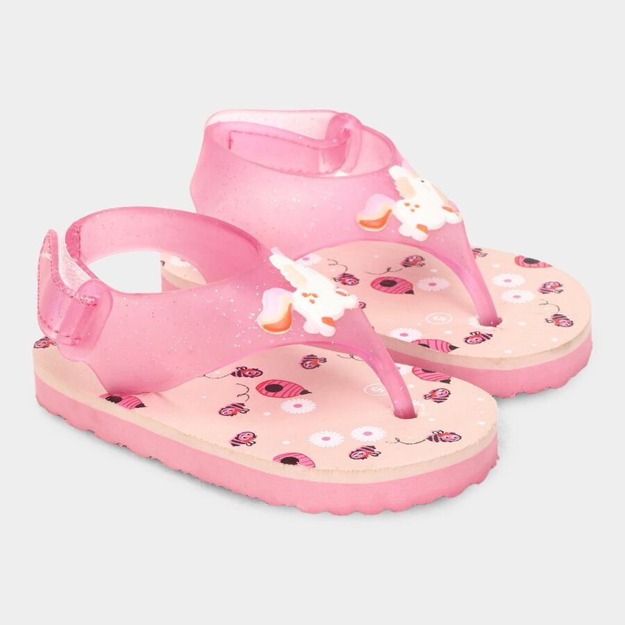 Kids Printed Slippers, गुलाबी, large image number null