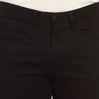 Men's Slim Fit Casual Trousers, Black, small image number null