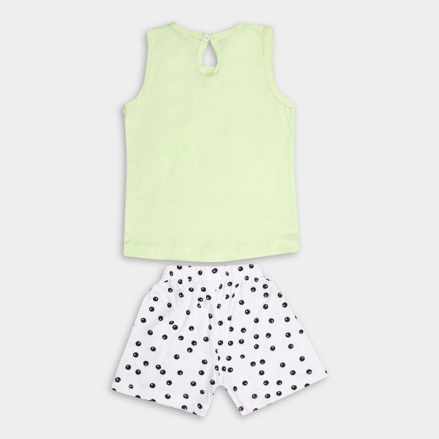 Infants' Cotton Short Set, हल्का हरा, large image number null