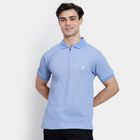 Men's Collared Half Sleeves T-Shirt, Light Blue, small image number null