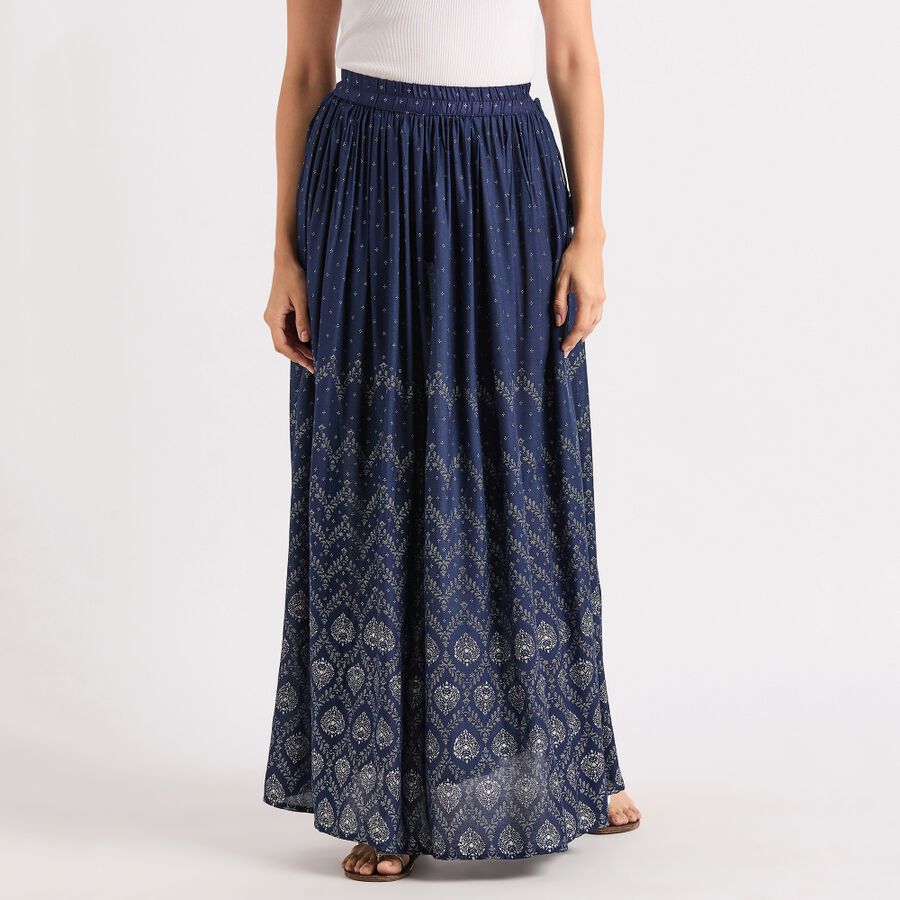 Ladies' Lehenga Skirt, Navy Blue, large image number null