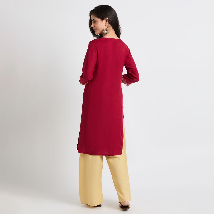 Ladies' Kurta, Maroon, large image number null