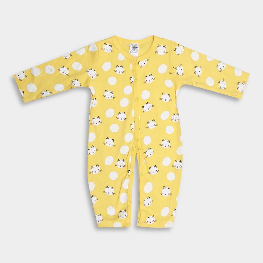 Infants' Cotton Bodysuit, Yellow, large image number null