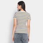 Ladies' Round Neck T-Shirt, मस्टर्ड, small image number null