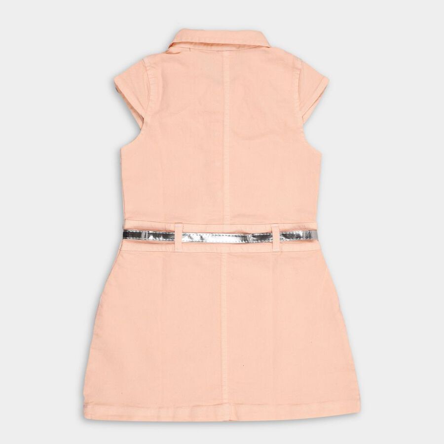 Girls' Frock, Peach, large image number null