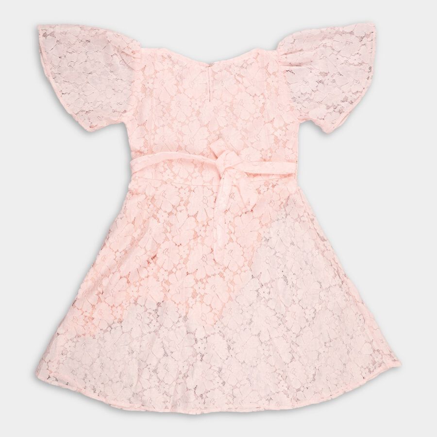 Girls' Dress, Peach, large image number null