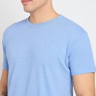 Men's Round Neck Half Sleeves T-Shirt, Light Blue, small image number null