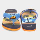 Kids Printed Flip Flops, Navy Blue, small image number null