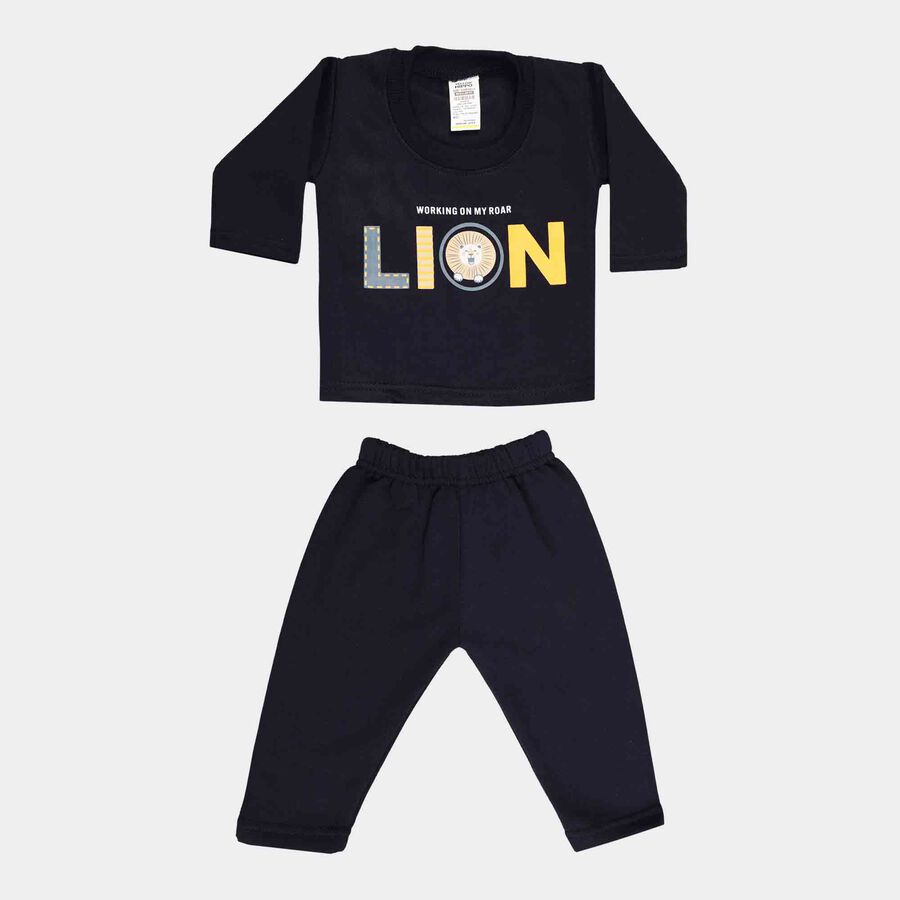 Infant Boy's Baba Suit, Navy Blue, large image number null