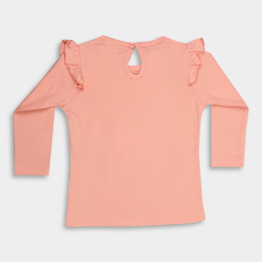 Infants' Cotton T-Shirt, Peach, large image number null