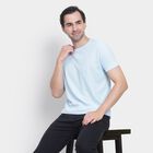 Men's Round Neck Half Sleeves T-Shirt, Sky Blue, small image number null