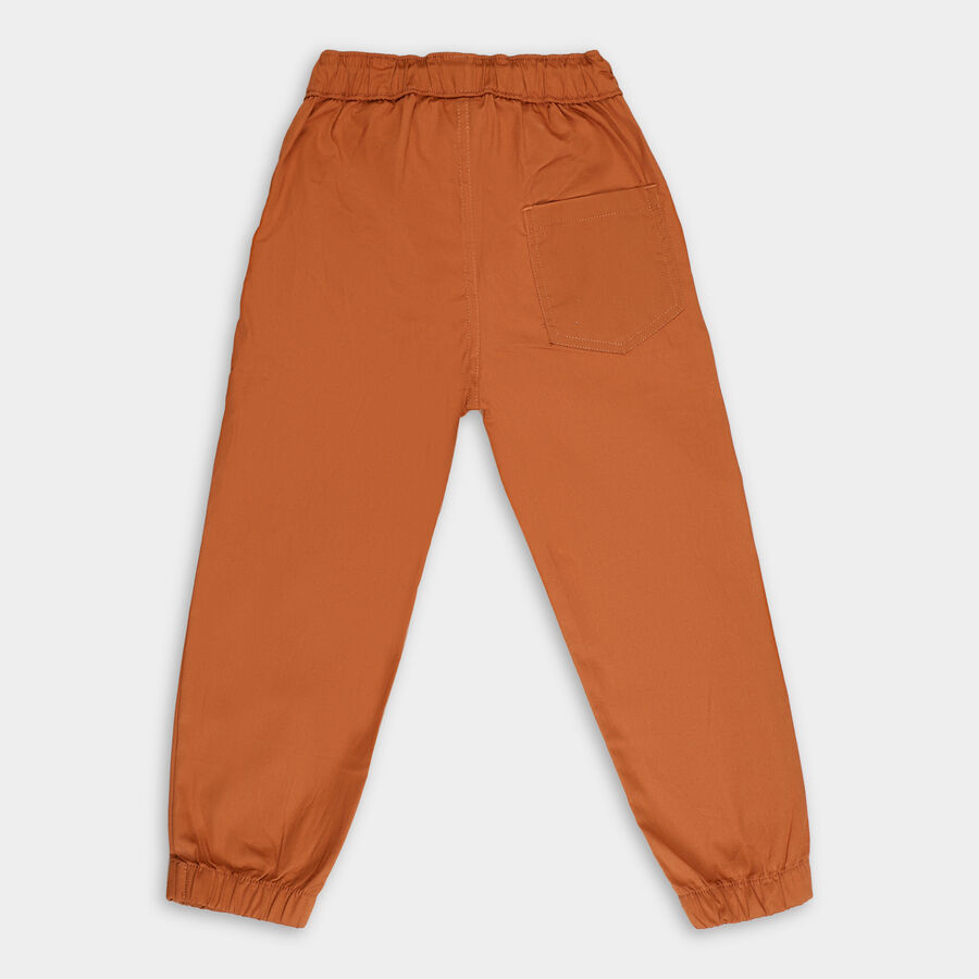 Boys' Cotton Trouser, Brown, large image number null