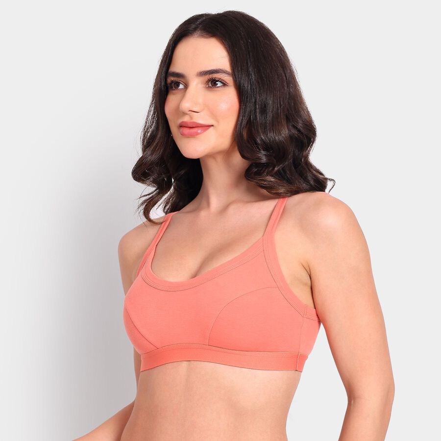 Ladies' Cotton Bra, Pink, large image number null