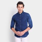 Men's 100% Cotton Casual Shirt, Navy Blue, small image number null