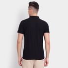 Men's Collared Half Sleeves T-Shirt, काला, small image number null