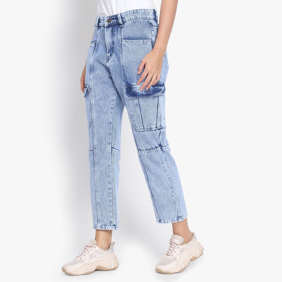 Ladies' Jeans, मध्यम नीला, large image number null