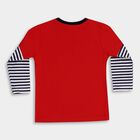 Infants' Cotton T-Shirt, लाल, small image number null