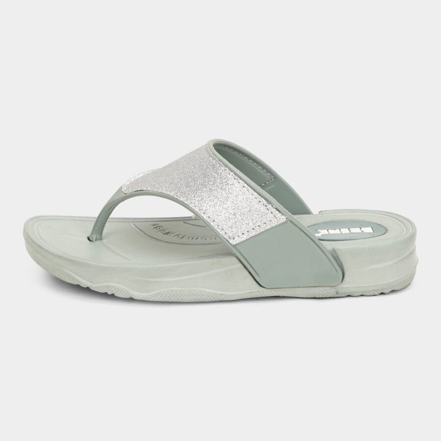 Womens Moulded Sliders, हरा, large image number null