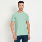 Men's Round Neck Half Sleeves T-Shirt, Light Green, small image number null