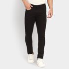 Men's Slim Fit Casual Trousers, Black, small image number null