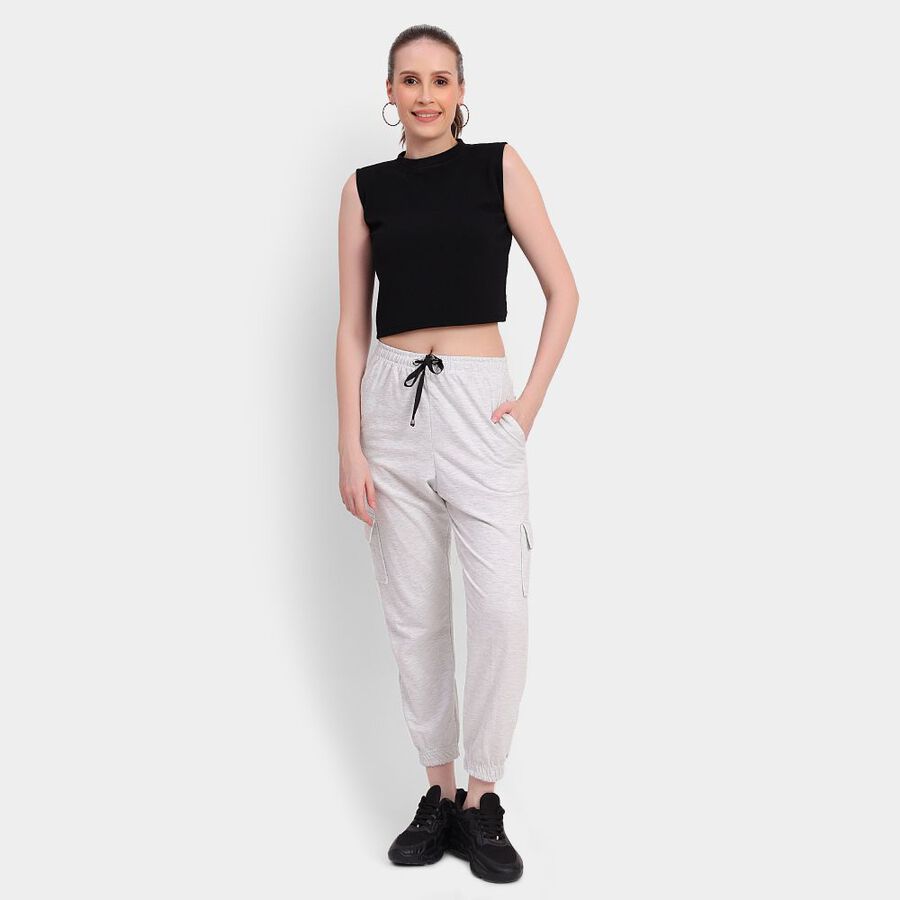 Ladies' Track Pants, Ecru Melange, large image number null