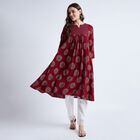 Ladies' Kurta, Maroon, small image number null