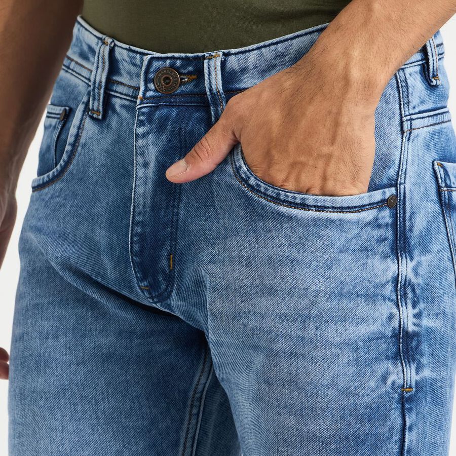 Men's Jeans, गहरा नीला, large image number null